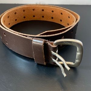 Sonoma women’s brown multiple holes leather belt sz L